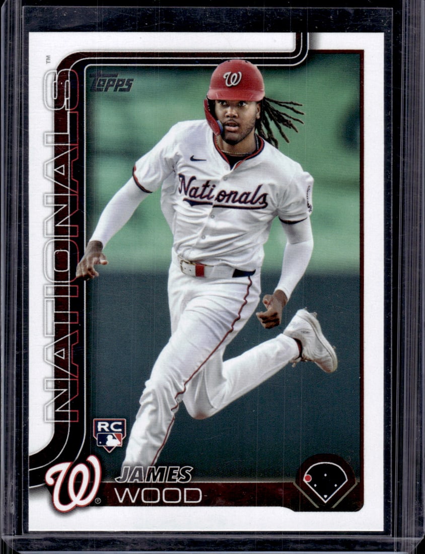 James Wood Rookie Card 2025 Topps #181 Washington Nationals: Topps Baseball MLB Trading & Sports Cards, Sports Cards for Sale Near Me, World Series & Hall of Fame Players Memorabilia, Refractors, X-Fractors, Numbered, SP, SSP, Valuable Auction Memorabilia Lots 