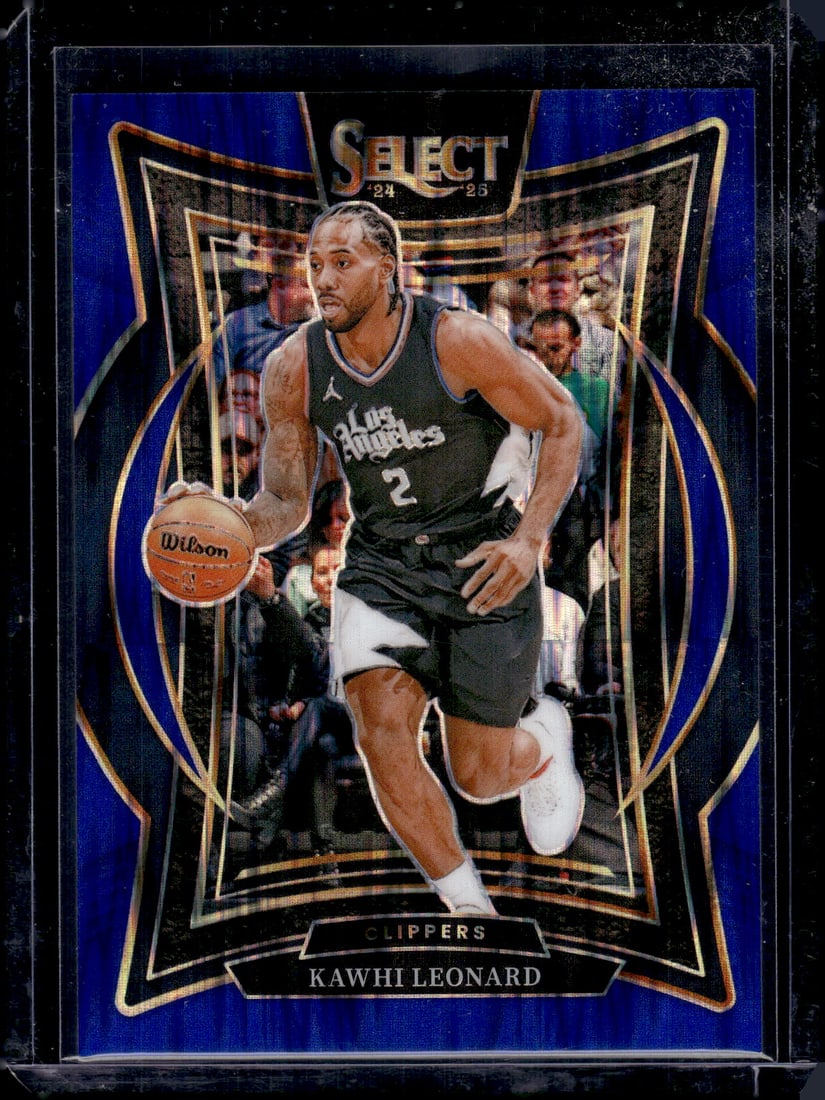 Kawhi Leonard Flash Blue Prizm /99 2024-25 Select #61 Los Angeles Clippers: Panini Select, Prizm, Mosaic, Contenders, Revolution, Phoenix, NBA Hoops, Rookie NFL Sports Trading Cards, Silver, SP, SSP, Wave Prizms, Numbered Cards, Basketball sports Cards for Sale Near Me, NBA C