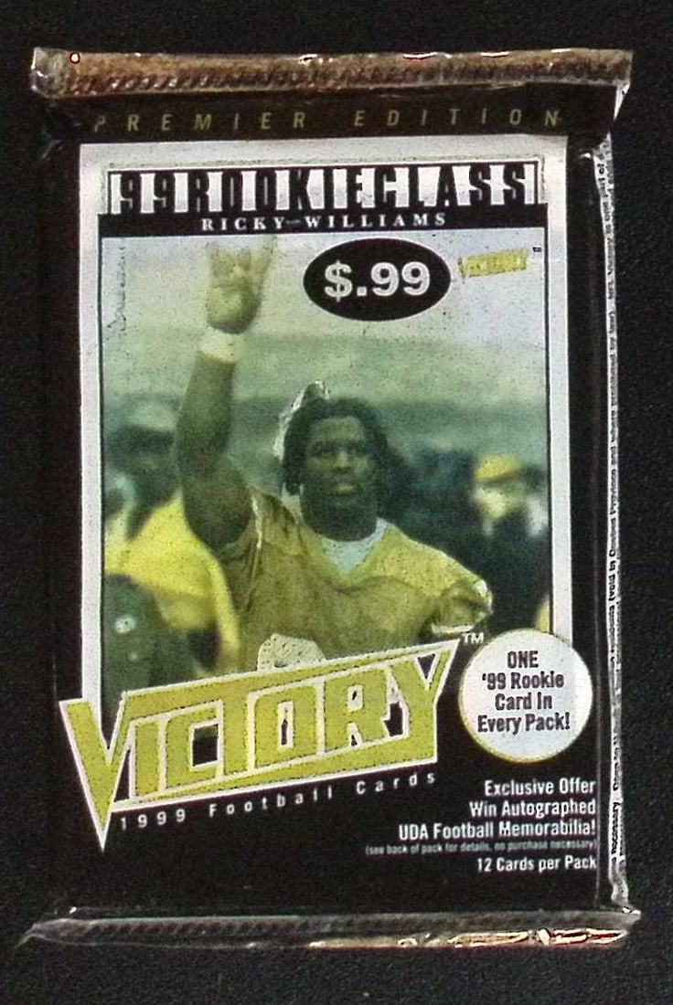 1999 Upper Deck Victory Premier Edition Vintage Football Card Retail Box Pack, NFL Trading Cards (1 of 1)