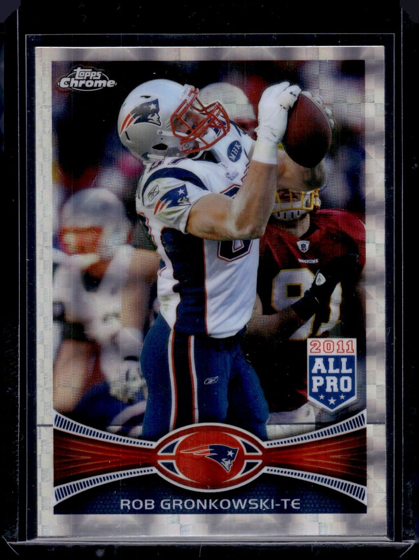 Rob Gronkowski Xfractor 2012 Topps Chrome #12 New England Patriots: Topps Football NFL Trading Sports Cards, Sports Cards for Sale Near Me, Super Bowl & Hall of Fame Player Cards, Resurgence, Composite, SP, SSP, Valuable Auction Memorabilia Lots For Sale On Line