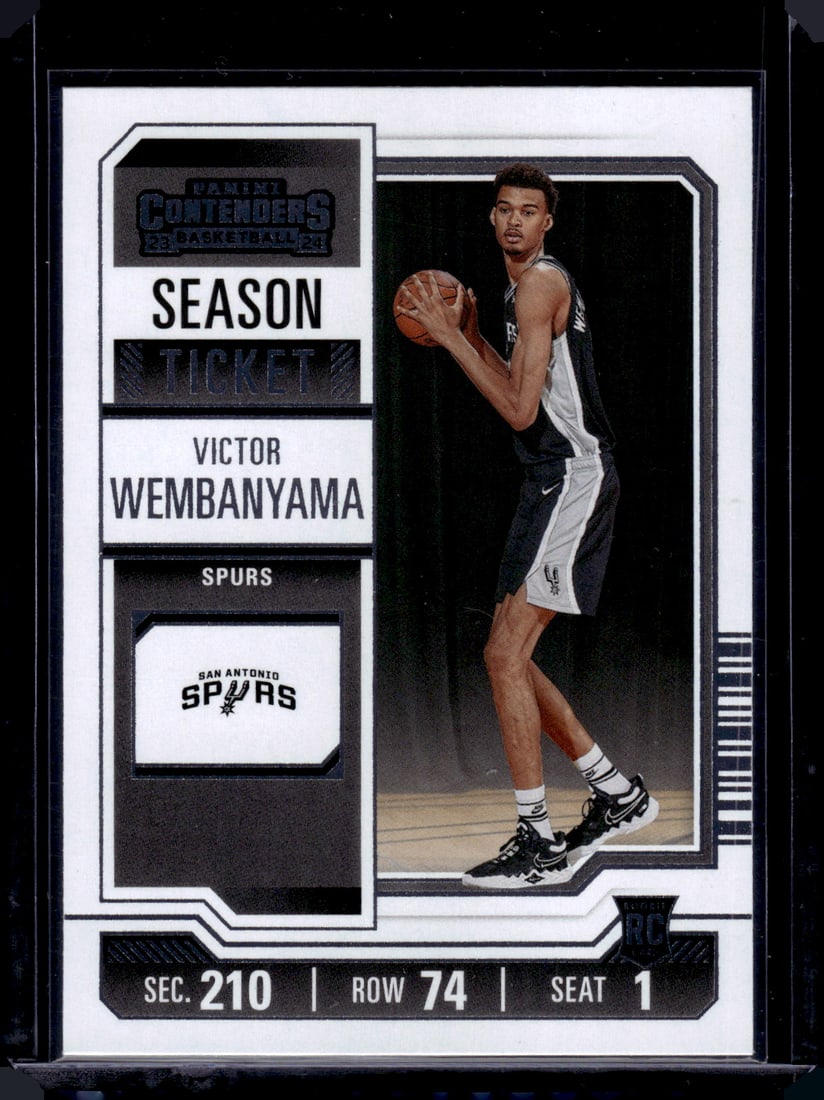 Victor Wembanyama Rookie Card 2023-24 Panini Contenders #11 San Antonio Spurs (1 of 2)