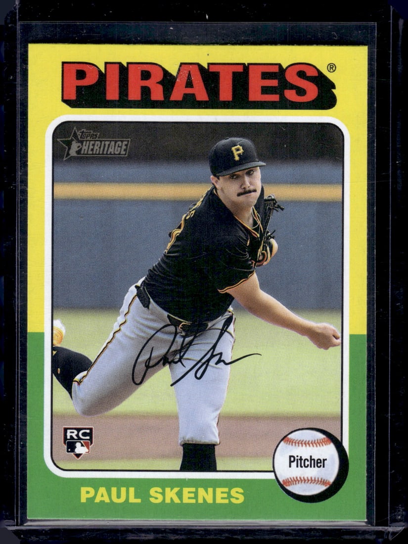 Paul Skenes Rookie Card 2024 Topps Heritage High Number #594 Pittsburgh Pirates: Topps Baseball MLB Trading & Sports Cards, Sports Cards for Sale Near Me, World Series & Hall of Fame Players Memorabilia, Refractors, X-Fractors, Numbered, SP, SSP, Valuable Auction Memorabilia Lots 