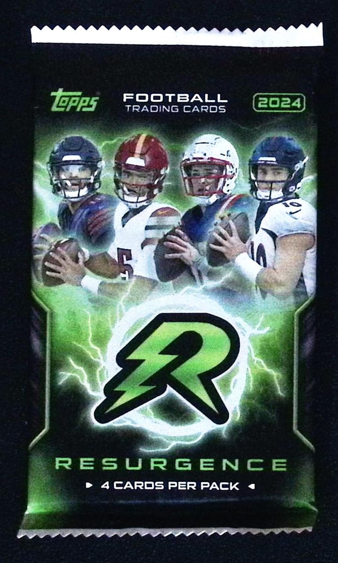 2024 Topps Resurgence Football Cards Blaster Box Pack - Drake Maye, Jayden Daniels Rookie Card (1 of 1)