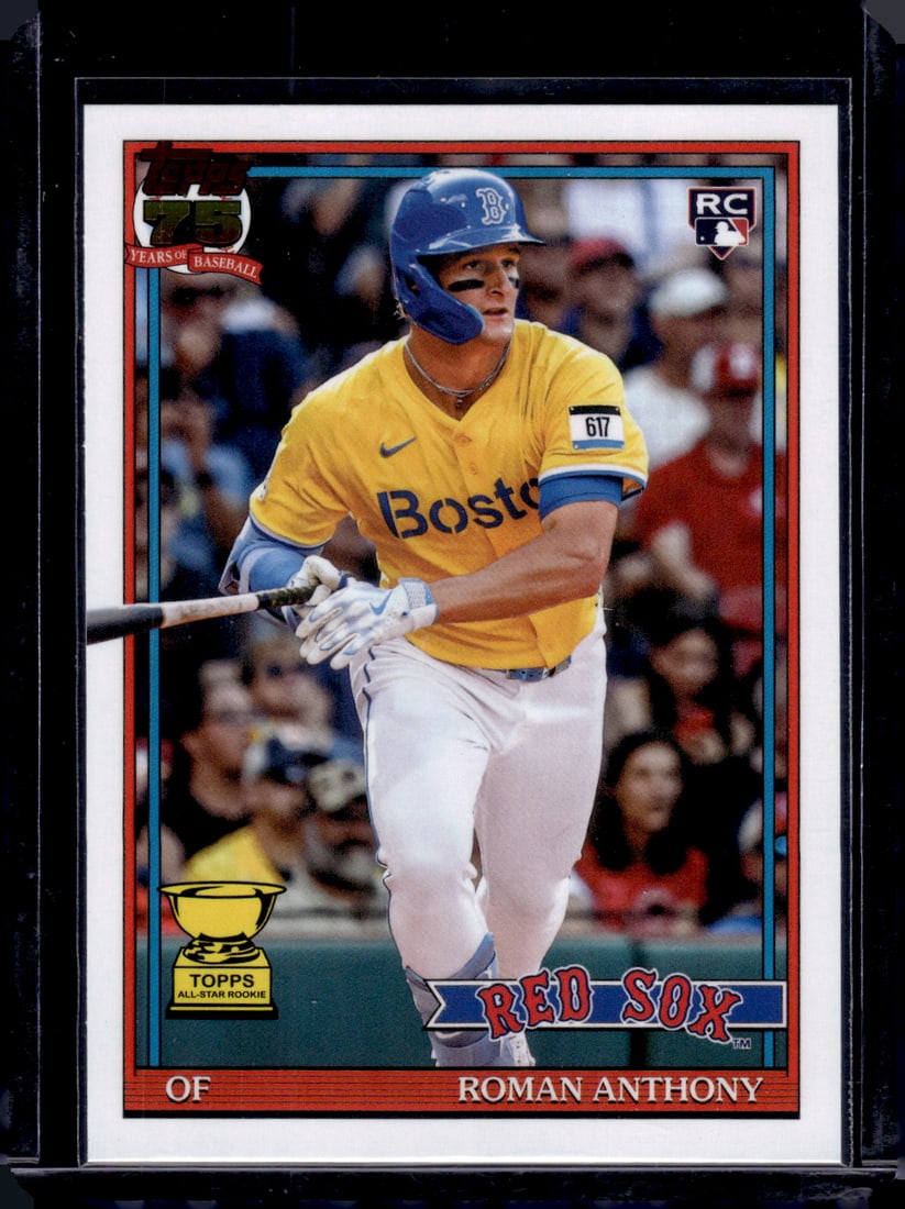 Roman Anthony Rookie Card 2026 Topps #T91-71 Boston Red Sox: Topps Baseball MLB Trading & Sports Cards, Sports Cards for Sale Near Me, World Series & Hall of Fame Players Memorabilia, Refractors, X-Fractors, Numbered, SP, SSP, Valuable Auction Memorabilia Lots 