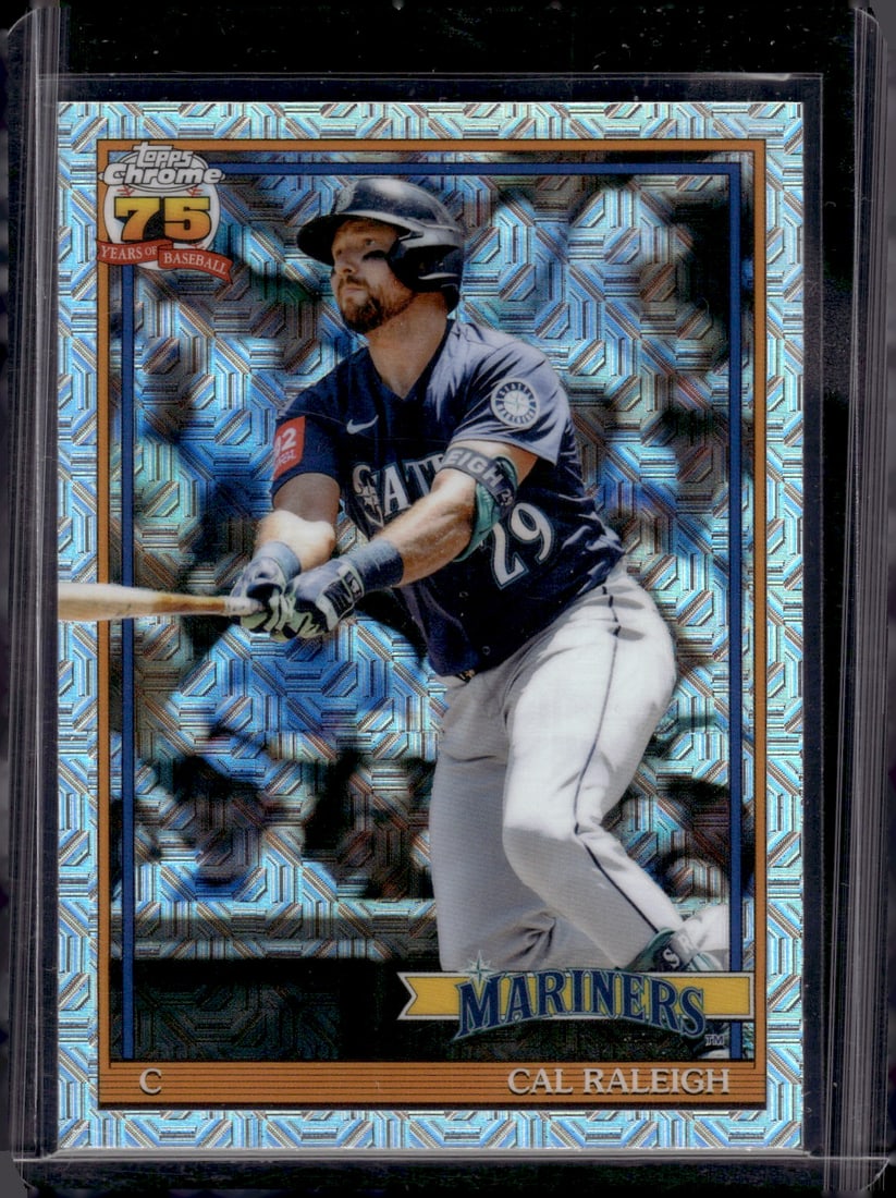 Cal Raleigh Silver Pack Mojo 2026 Topps #91C-80 Seattle Mariners: Topps Baseball MLB Trading & Sports Cards, Sports Cards for Sale Near Me, World Series & Hall of Fame Players Memorabilia, Refractors, X-Fractors, Numbered, SP, SSP, Valuable Auction Memorabilia Lots 