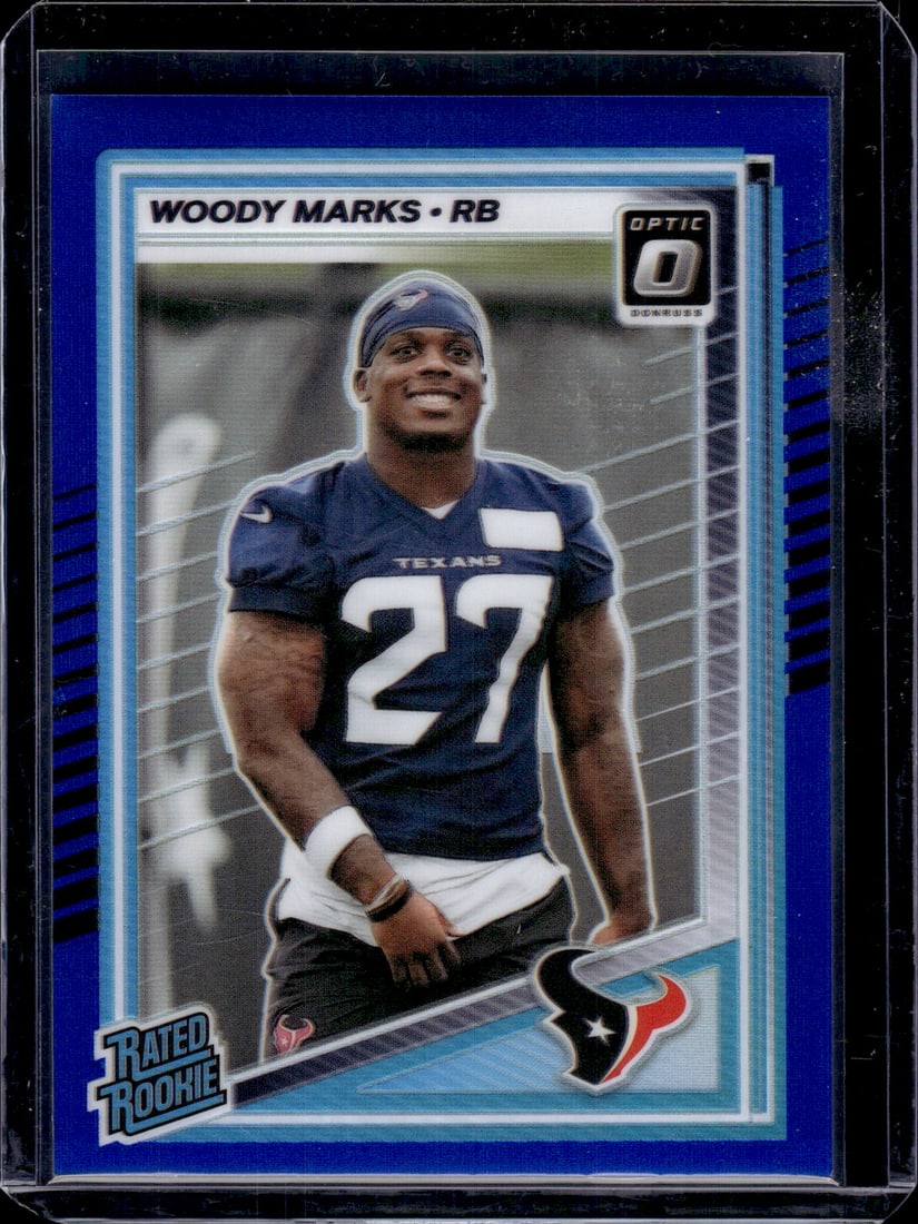 Woody Marks Rookie Card Blue Prizm /249 2025 Donruss Optic #288 Houston Texans: Panini Select, Prizm, Mosaic, Contenders, Zenith, Phoenix, Illusions, Absolute, Rookie NFL Sports Trading Cards, SP, SSP, Cards, Football Cards for Sale Near Me, Superbowl & Hall of Fame Player Cards,