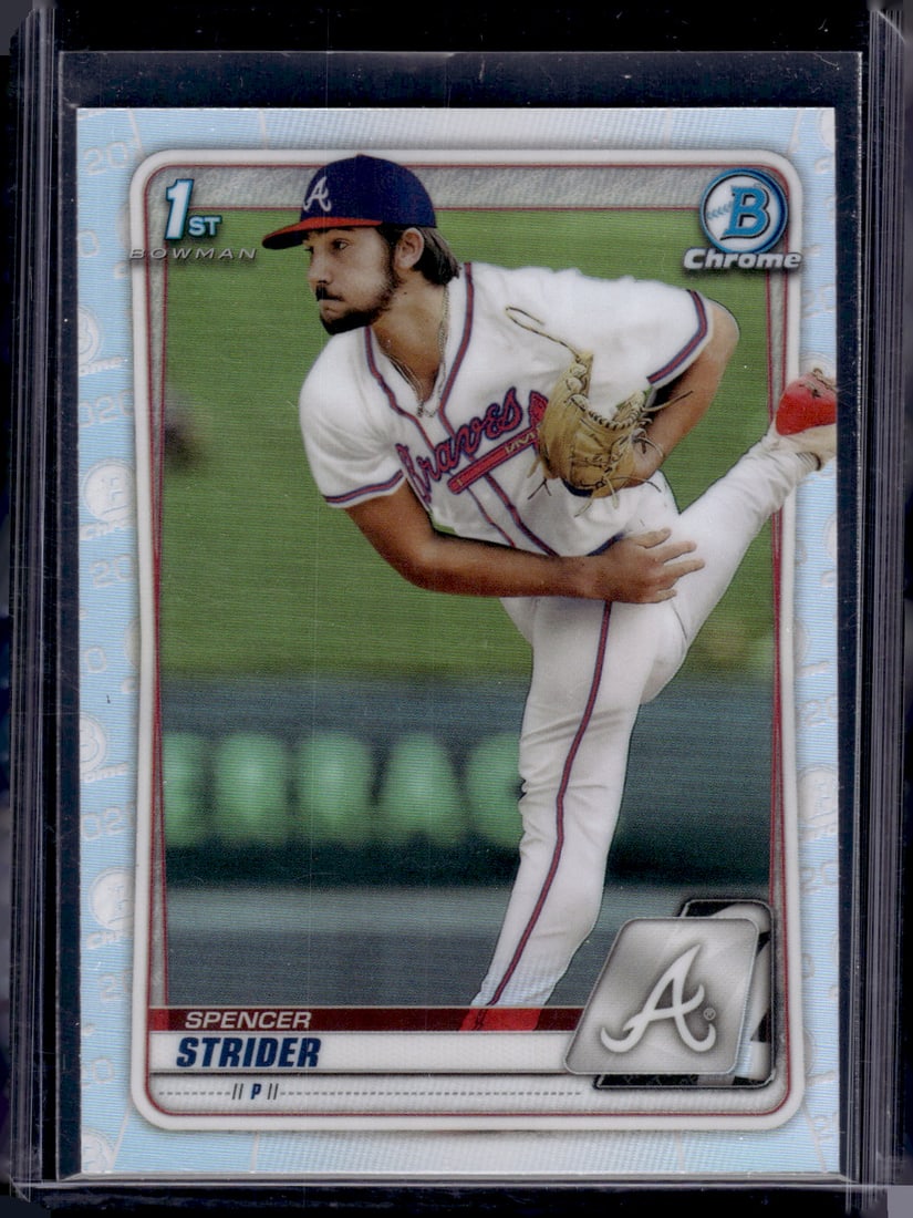 Spencer Strider 1st Bowman Refractor 2020 Bowman Chrome Draft #BD-20 Atlanta Braves (1 of 2)