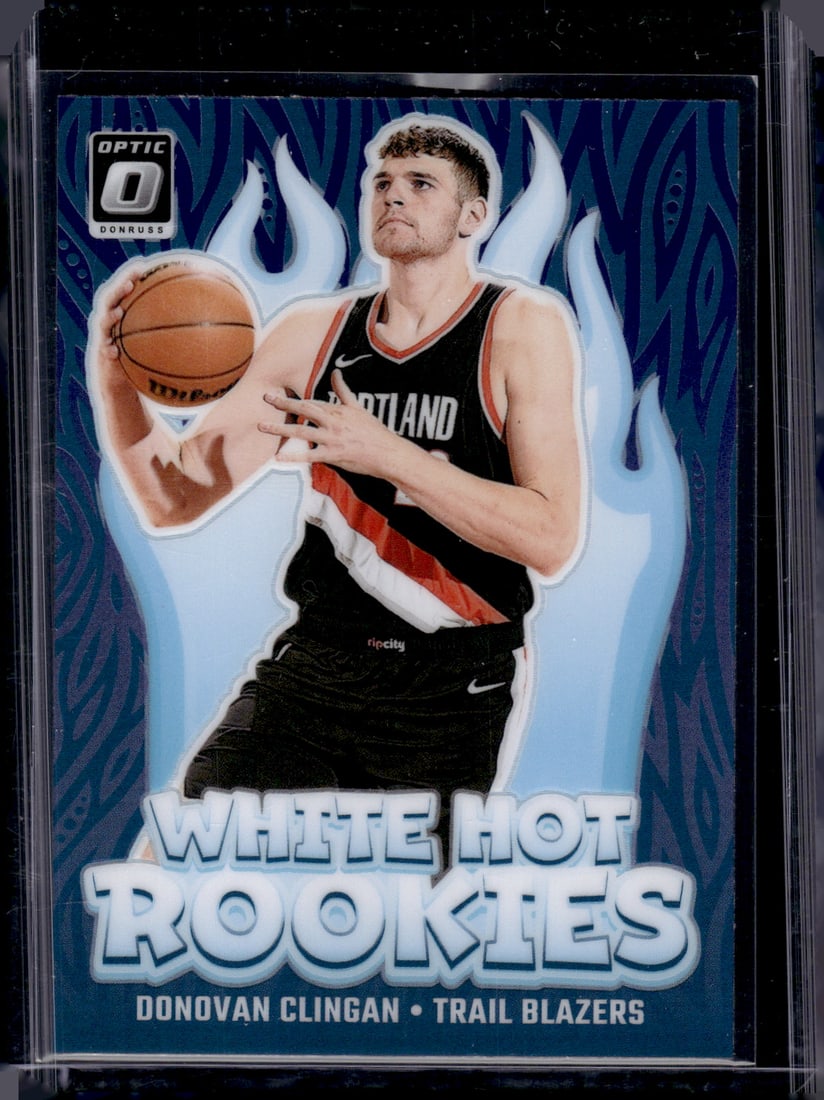 Donovan Clingan White Hot Rookies Purple Prizm 2024-25 Donruss Optic #11 Trail Blazers: Panini Select, Prizm, Mosaic, Contenders, Revolution, Phoenix, NBA Hoops, Rookie NFL Sports Trading Cards, Silver, SP, SSP, Wave Prizms, Numbered Cards, Basketball sports Cards for Sale Near Me, NBA C