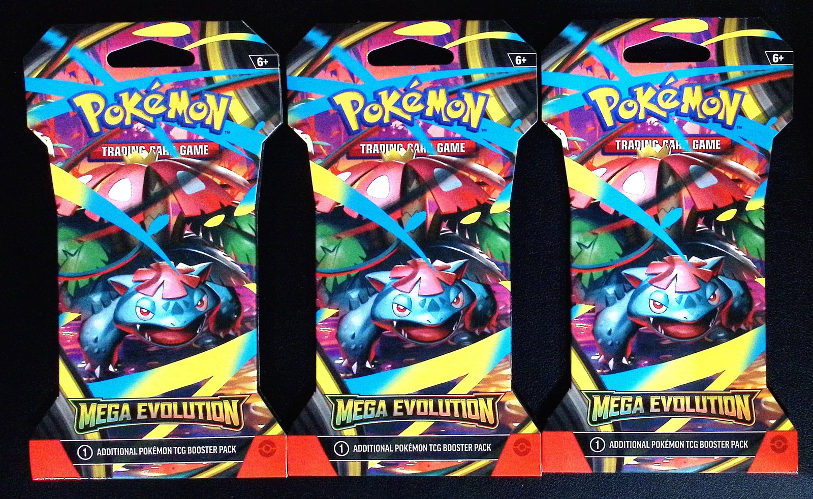 3 COUNT: 2025 Pokemon Mega Evolutions Sleeved 10 Card Booster Packs: Pokemon Trading Card Game Cards, Charizard, Pikachu, Mewto, EX, Referse Holo, Holo Rare Cards, Secret Rare Cards, Full Art Cards, Evee, 3 Stars Ultra Rare Cards, Double Rare, Illustration Rare, Specia