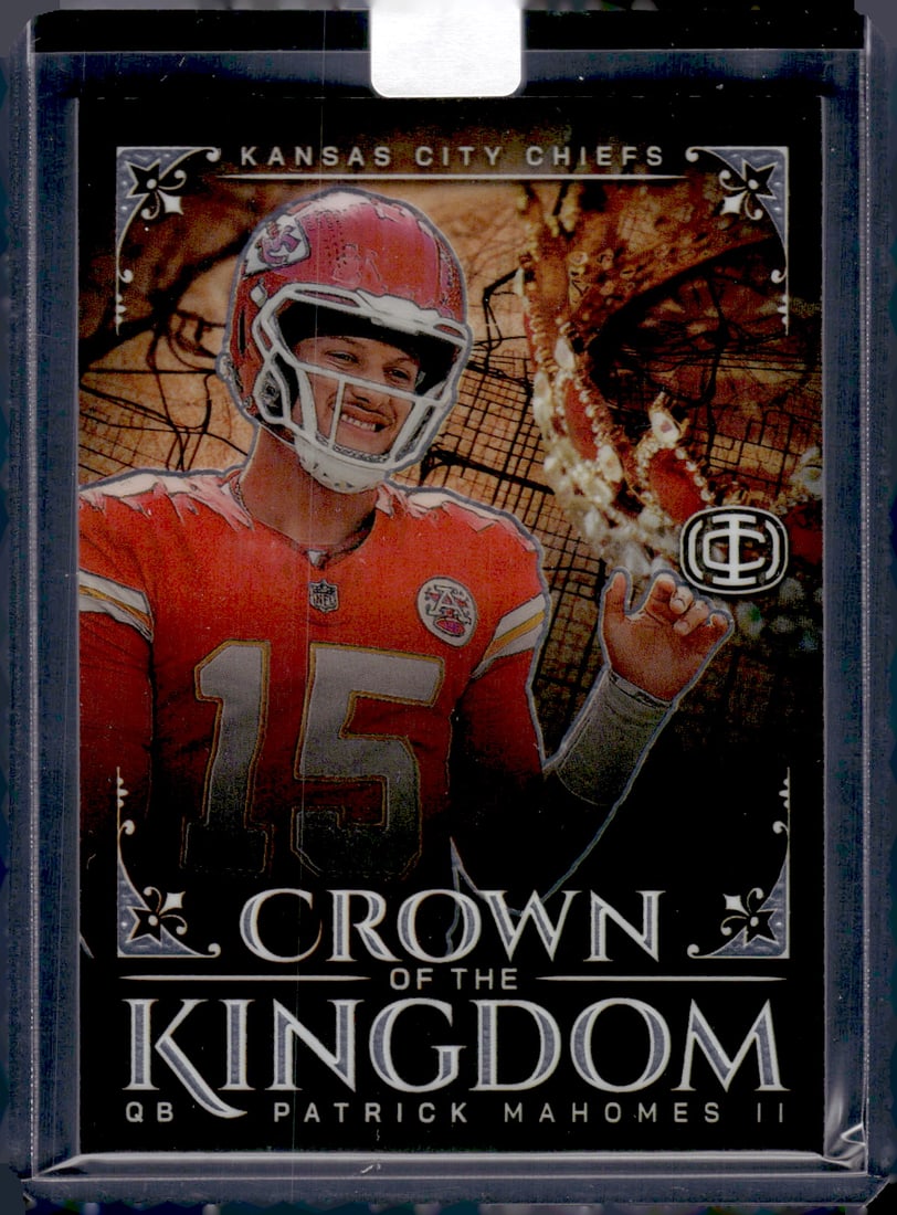 Patrick Mahomes Crown of the Kingdom 2025 Panini Icon Collection Mahomes #CK-4: Panini Select, Prizm, Mosaic, Contenders, Zenith, Phoenix, Illusions, Absolute, Rookie NFL Sports Trading Cards, SP, SSP, Cards, Football Cards for Sale Near Me, Superbowl & Hall of Fame Player Cards,