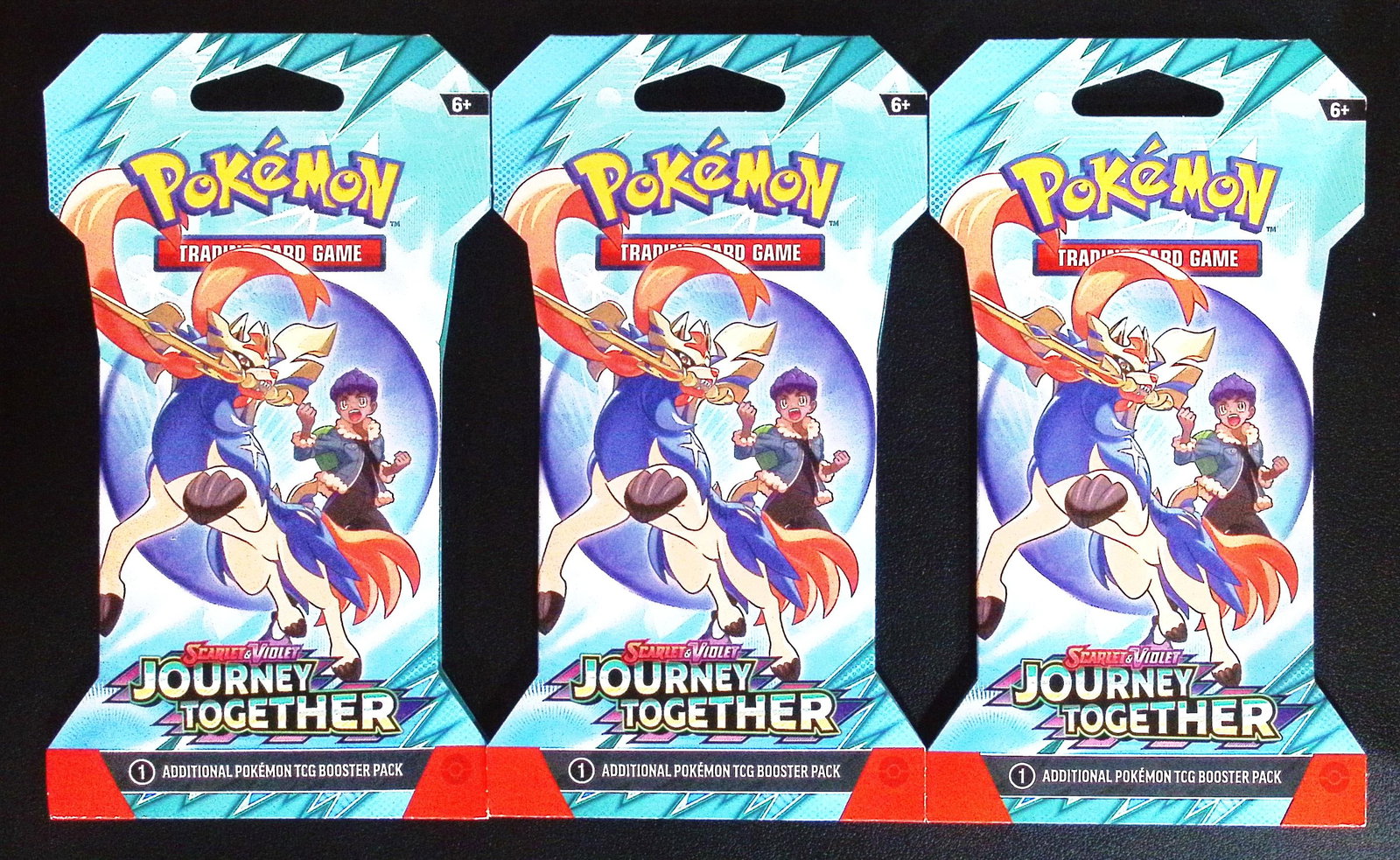 3 Count: 2025 Pokemon Scarlet & Violet Journey Together 10 Card TCG Booster Pack: Pokemon Trading Card Game Cards, Charizard, Pikachu, Mewto, EX, Referse Holo, Holo Rare Cards, Secret Rare Cards, Full Art Cards, Evee, 3 Stars Ultra Rare Cards, Double Rare, Illustration Rare, Specia