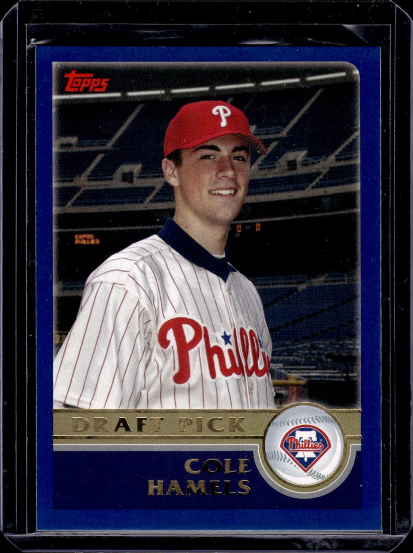 Cole Hamels Draft Pick Rookie Card 2003 Topps #671: Topps Baseball MLB Trading & Sports Cards, Sports Cards for Sale Near Me, World Series & Hall of Fame Players Memorabilia, Refractors, X-Fractors, Numbered, SP, SSP, Valuable Auction Memorabilia Lots 
