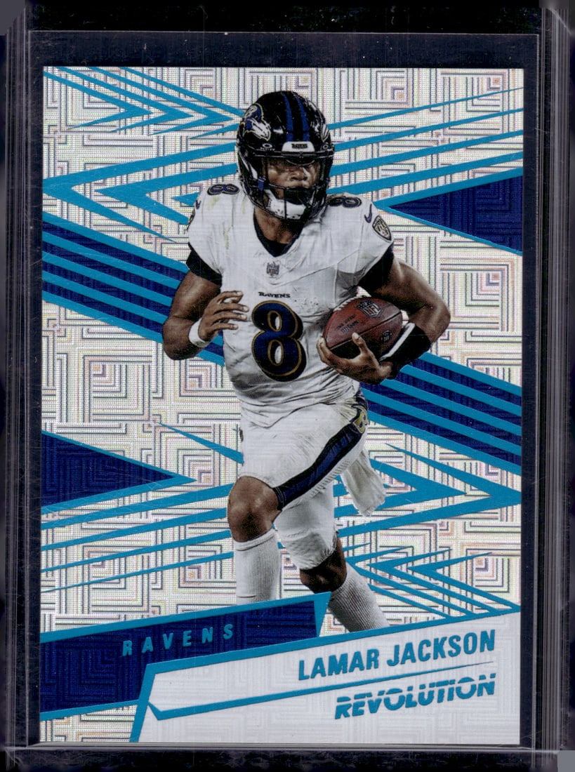 Lamar Jackson Levels /499 2025 Panini Revolution #175 Batlimore Ravens: Panini Select, Prizm, Mosaic, Contenders, Zenith, Phoenix, Illusions, Absolute, Rookie NFL Sports Trading Cards, SP, SSP, Cards, Football Cards for Sale Near Me, Superbowl & Hall of Fame Player Cards,