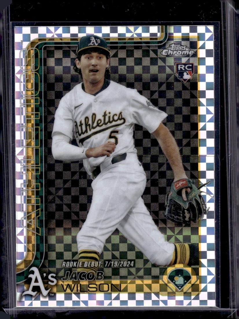 Jacob Wilson Rookie Card Xfractor 2025 Topps Chrome Update #USC150 Oakland A's: Topps Baseball MLB Trading & Sports Cards, Sports Cards for Sale Near Me, World Series & Hall of Fame Players Memorabilia, Refractors, X-Fractors, Numbered, SP, SSP, Valuable Auction Memorabilia Lots 