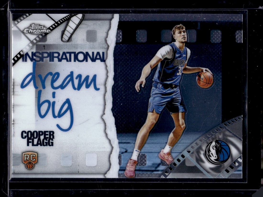 Cooper Flagg Rookie Card Inspirational Dream Big 2025-26 Topps Chrome #IP-18 Mavericks: Topps Basketball NBA Trading & Sports Cards, Sports Cards for Sale Near Me, Chrome, Refractor, SP, SSP, Valuable Auction Memorabilia Lots Sold On Line, NBA Championship & Hall of Fame Player Cards