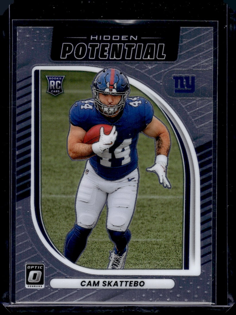 Cam Skattebo Rookie Card Hidden Potential 2025 Donruss Optic #8 New York Giants: Donruss Optic Football NFL Trading & Sports Cards, Sports Cards for Sale Near Me, Valuable Memorabilia Auction Lots Sold On Line, SP, SSP