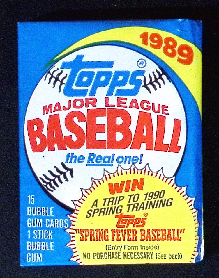 1989 Topps Series 1 Vintage Baseball Cards Retail Box Wax Pack Sports Cards (1 of 1)