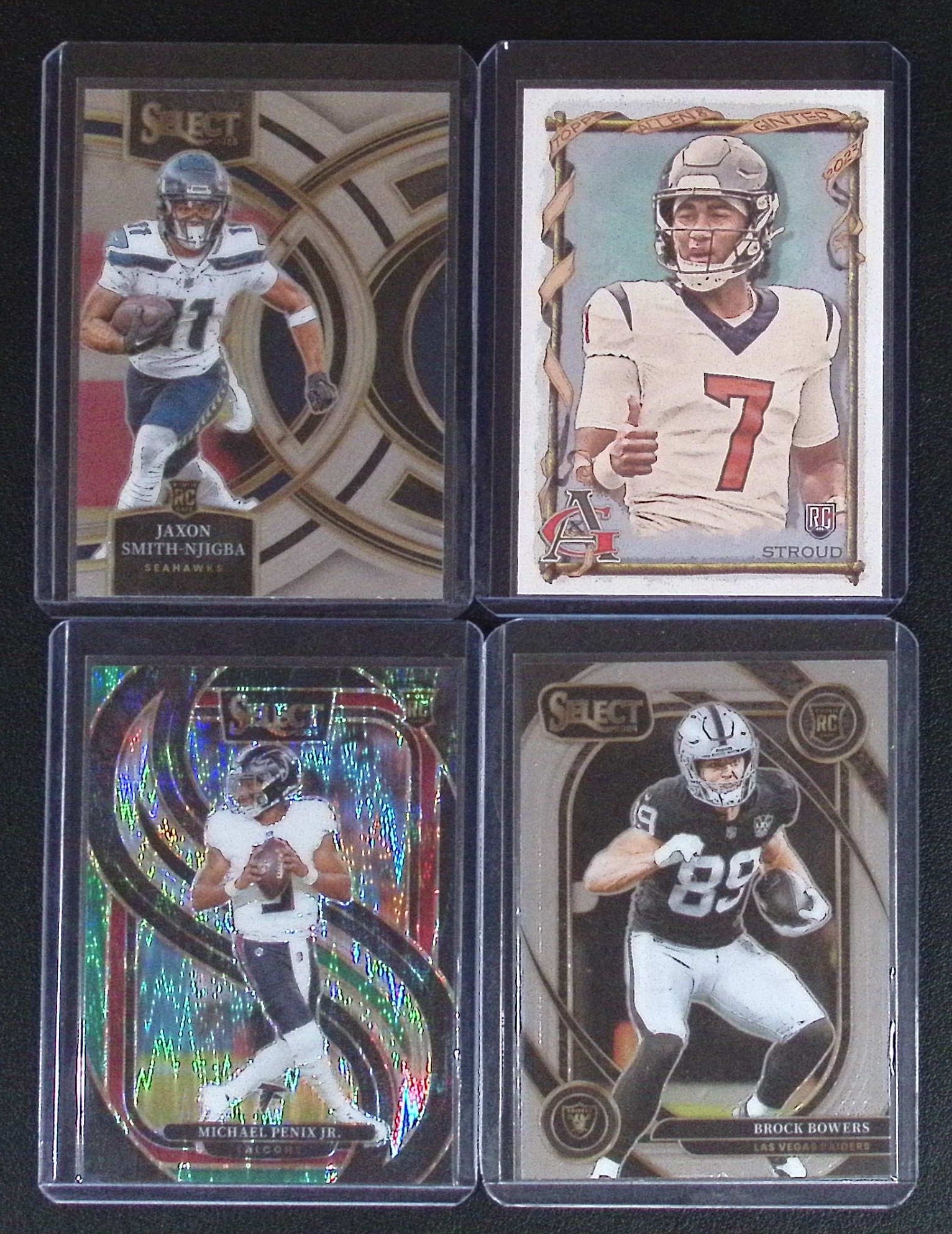 Panini & Topps NFL Rookie Cards: Jaxon Smith-Njigba, C.J. Stroud, Brock Bowers, Michael Penix: Panini Select, Prizm, Mosaic, Contenders, Zenith, Phoenix, Illusions, Absolute, Rookie NFL Sports Trading Cards, SP, SSP, Cards, Football Cards for Sale Near Me, Superbowl & Hall of Fame Player Cards,