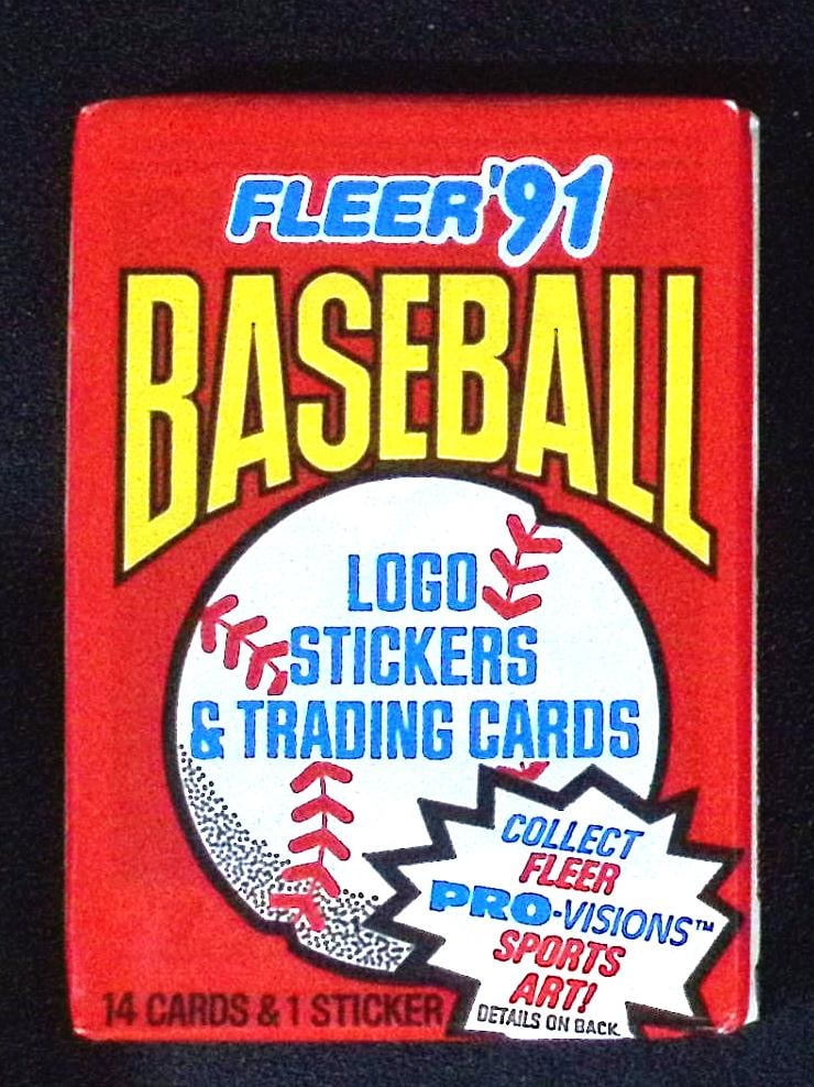 1991 Fleer Baseball Cards Retail Box Pack Sports Cards MLB Trading Cards Rookie Cards (1 of 1)