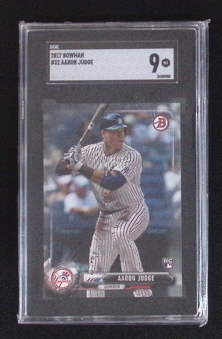 Aaron Judge Rookie Card SGC 9 2017 Bowman #32 New York Yankees (1 of 2)