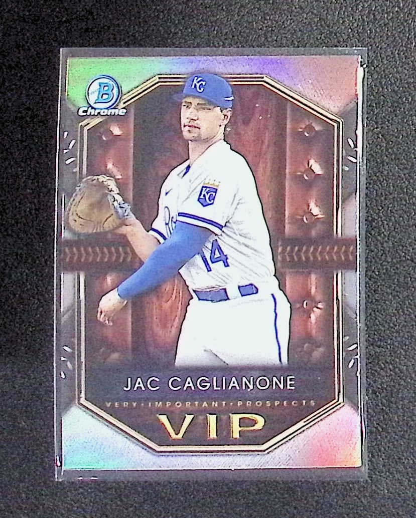 Jac Caglianone VIP 2025 Bowman Chrome #VIP-11 Kansas City Royals (1 of 2)