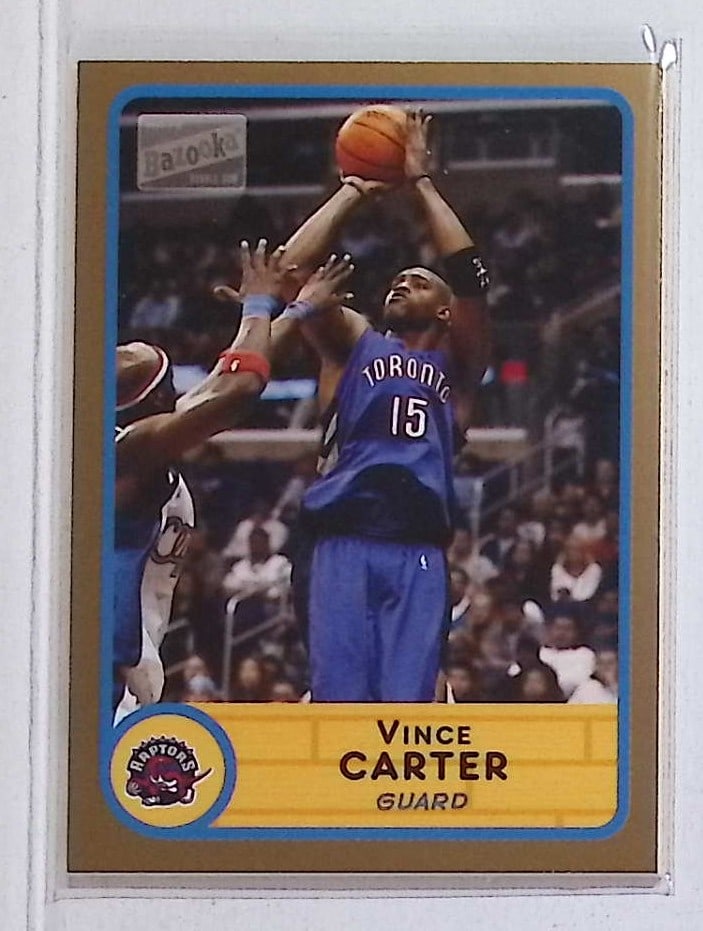 Vince Carter Gold Parallel 2003 Topps Bazooka #90 Thick Stock, Toronto Raptors: Topps Basketball NBA Trading & Sports Cards, Sports Cards for Sale Near Me, Chrome, Refractor, SP, SSP, Valuable Auction Memorabilia Lots Sold On Line, NBA Championship & Hall of Fame Player Cards