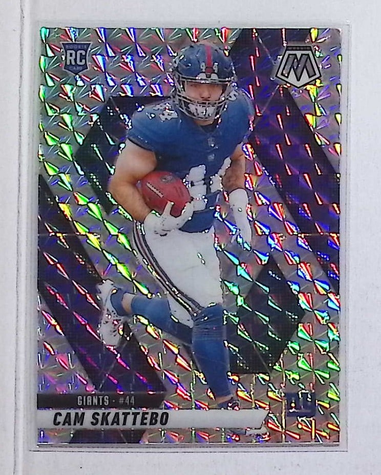 Cam Skattebo Rookie Card Silver Mosaic Prizm 2025 Panini Mosaic #305 New York Giants: Panini Select, Prizm, Mosaic, Contenders, Zenith, Phoenix, Illusions, Absolute, Rookie NFL Sports Trading Cards, SP, SSP, Cards, Football Cards for Sale Near Me, Superbowl & Hall of Fame Player Cards,