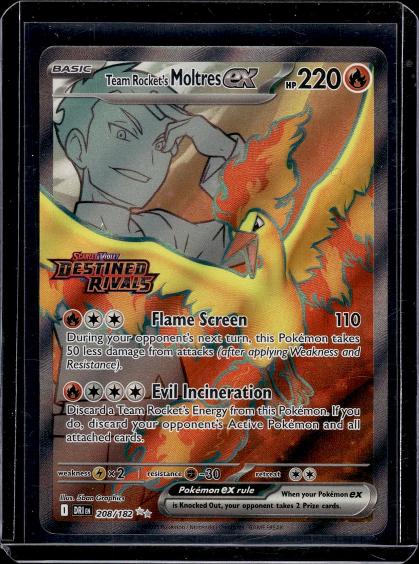 Pokemon Destined Rivals Team Rocket's Moltres Ex #208 (1 of 2)