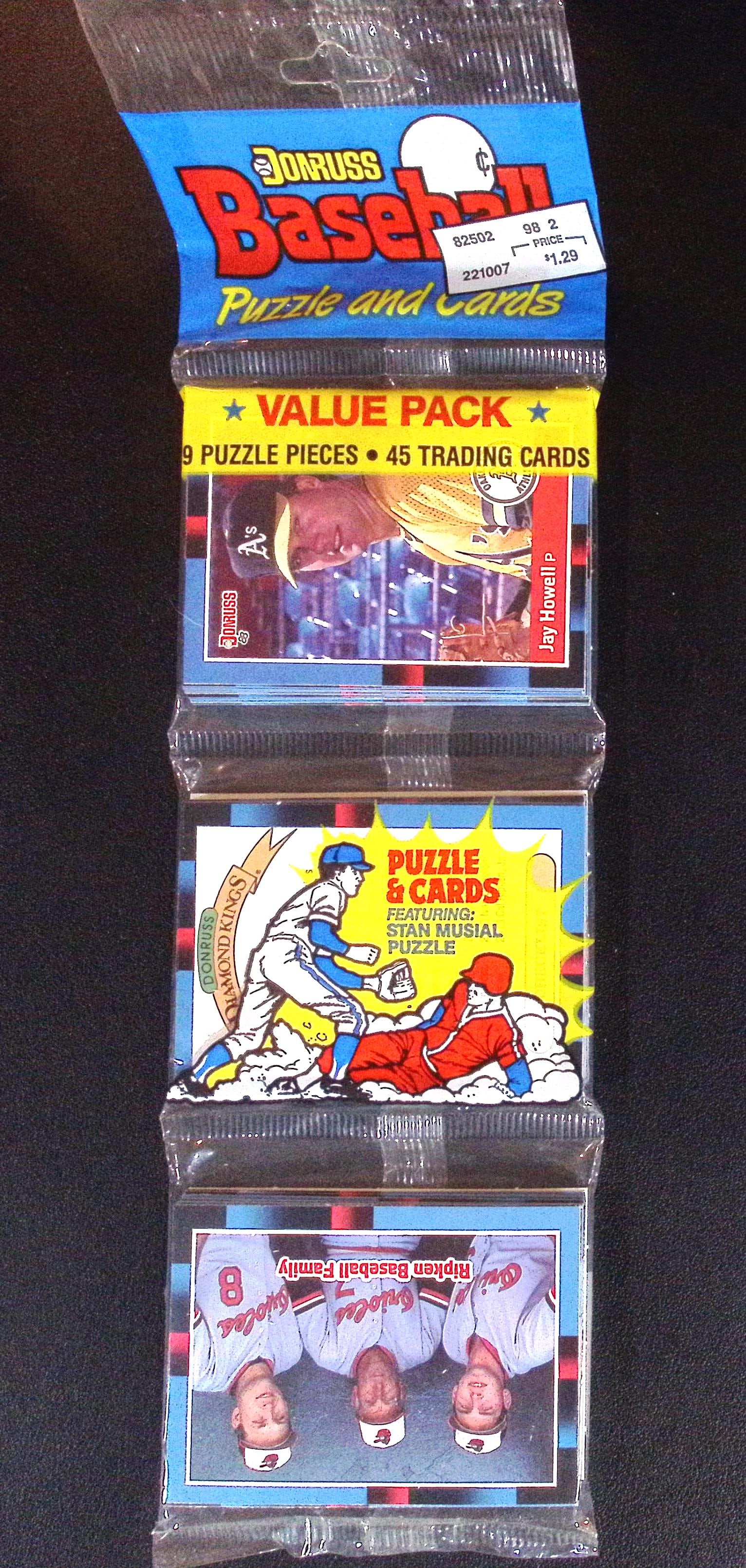 1988 Donruss Series 1 RACK PACK Vintage Baseball Card Factory Sealed - You Get the Pack Shown (1 of 2)