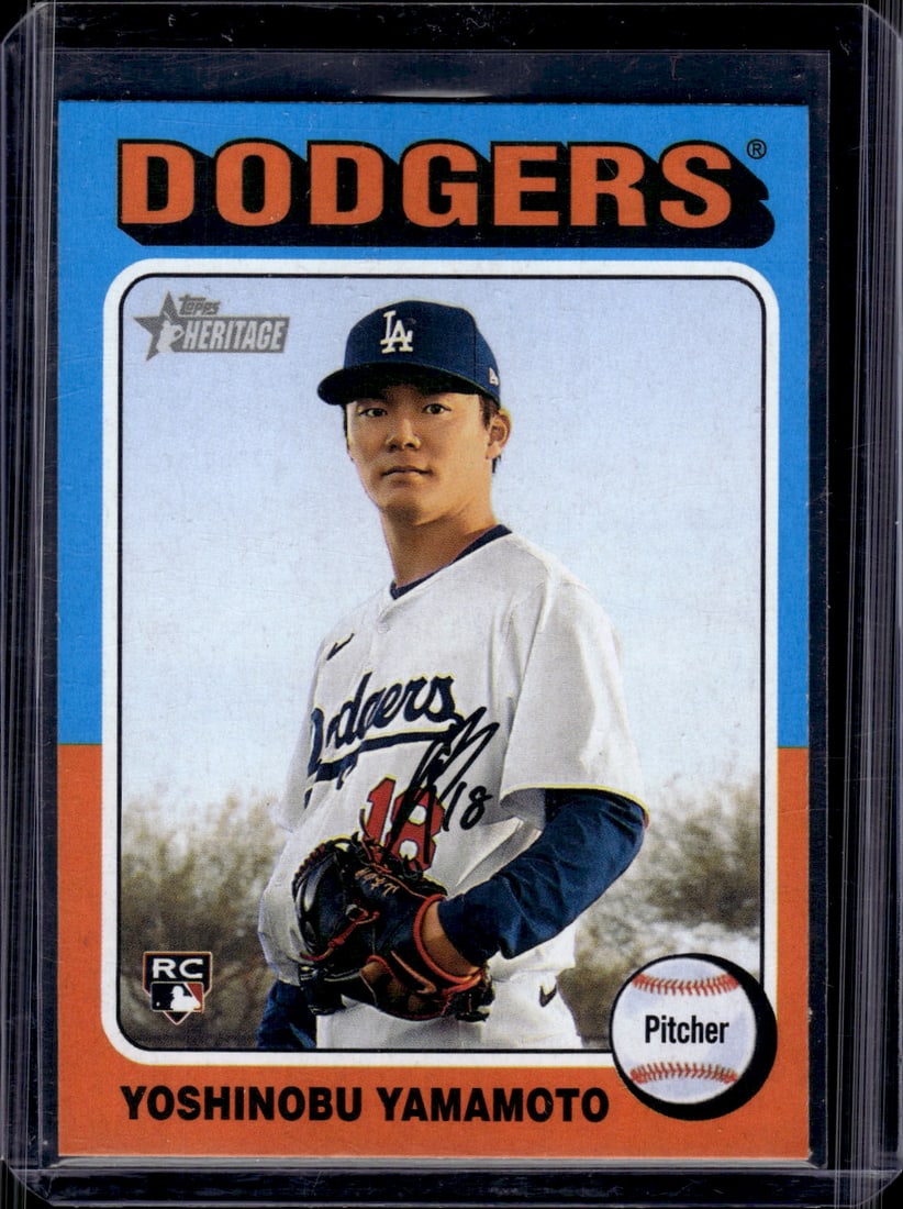 Yoshinobu Yamamoto Rookie Card 2024 Topps Heritage High Number #553 LA Dodgers: Topps Baseball MLB Trading & Sports Cards, Sports Cards for Sale Near Me, World Series & Hall of Fame Players Memorabilia, Refractors, X-Fractors, Numbered, SP, SSP, Valuable Auction Memorabilia Lots 