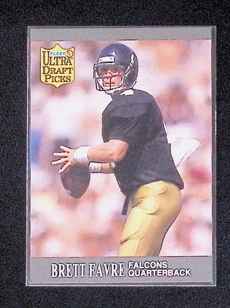 Brett Favre Rookie Card 1991 Fleer Ultra Draft Picks #283 Falcons, Packers (1 of 2)