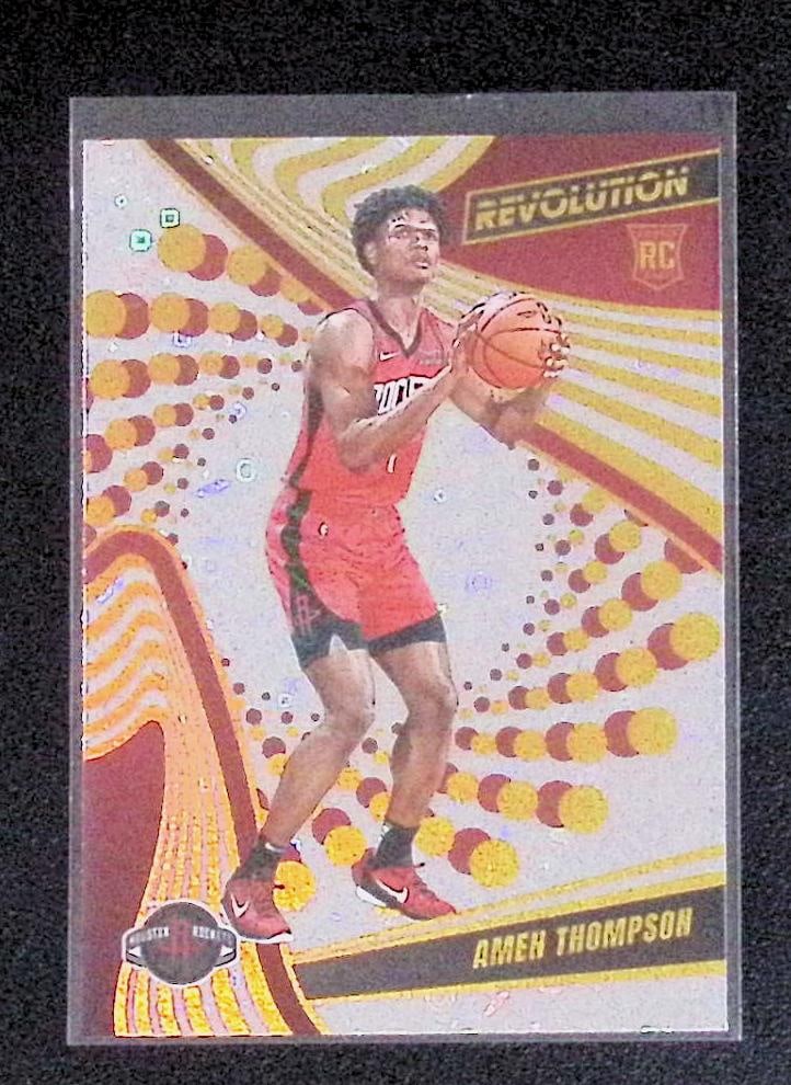 Amen Thompson Rookie Card Blizzard 2023-24 Panini Revolution #101 Houston Rockets: Panini Select, Prizm, Mosaic, Contenders, Revolution, Phoenix, NBA Hoops, Rookie NFL Sports Trading Cards, Silver, SP, SSP, Wave Prizms, Numbered Cards, Basketball sports Cards for Sale Near Me, NBA C