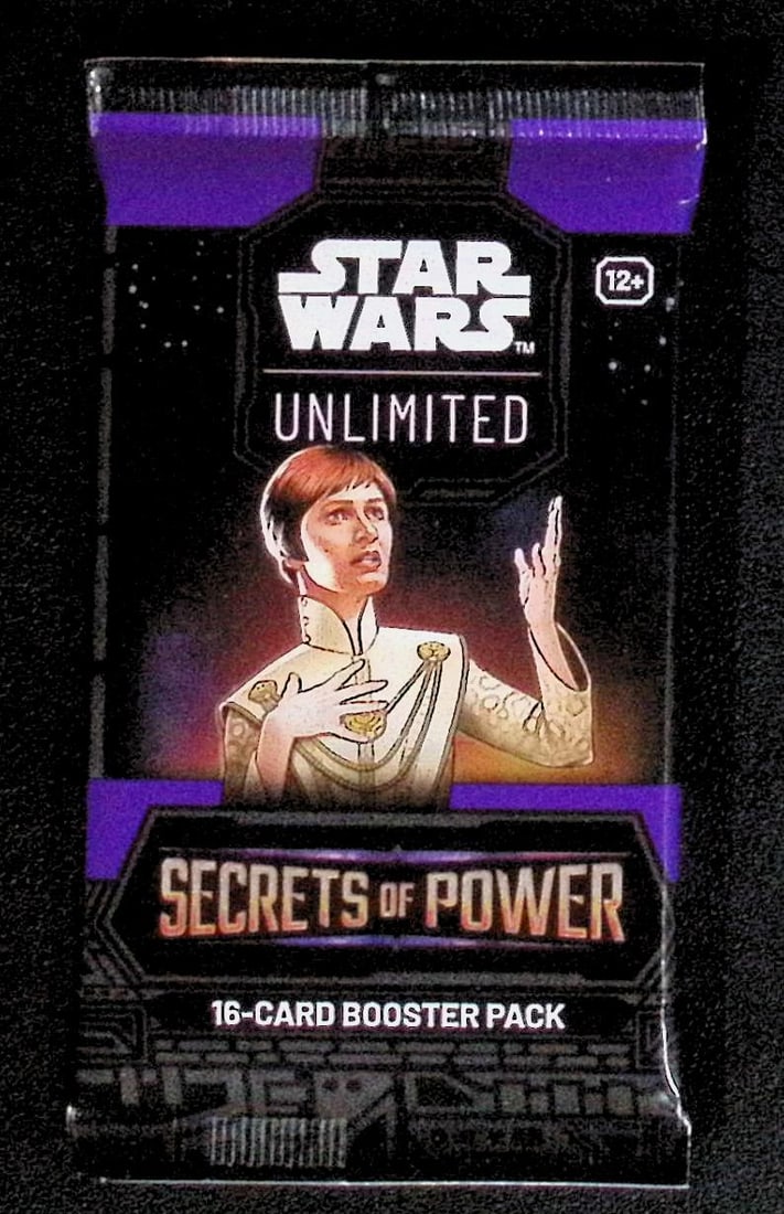 Star Wars Unlimited Secrets of Power 16 Card Booster Pack: 1 Rare or Legendary per Pack: Disney TCG, Trading Card Games, 1 Leader, 1 Base/Token, 9 Commons, 3 Uncommon, 1 Rare or Legendary, & 1 Premium Foil Card Per Pack. Darth Vader, Luke Skywalker, Princess Leia, Mandalorian, Yoda, Grogu