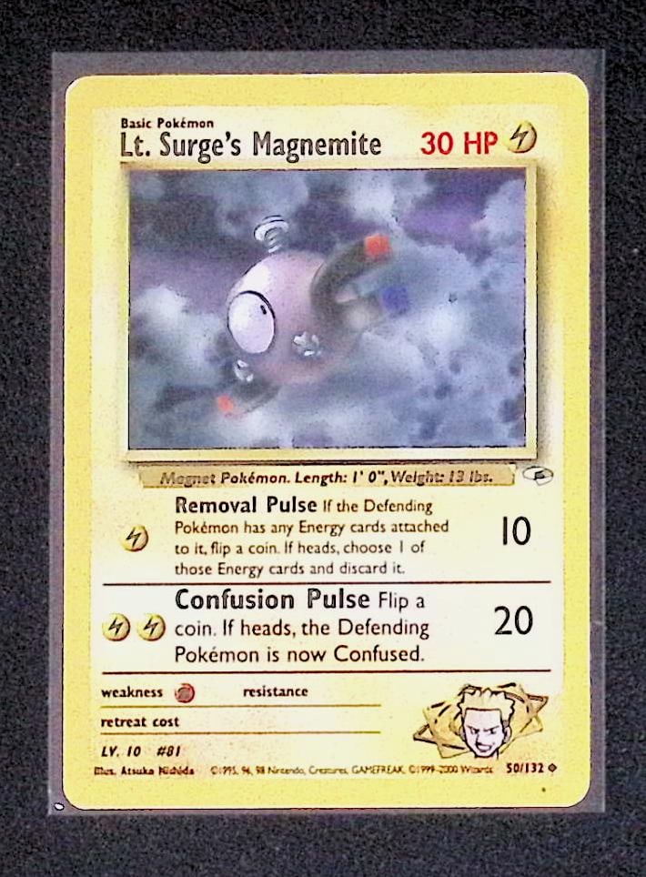1999 Pokemon Gym Heroes Lt. Surge's Magnemite #50/132 (1 of 2)