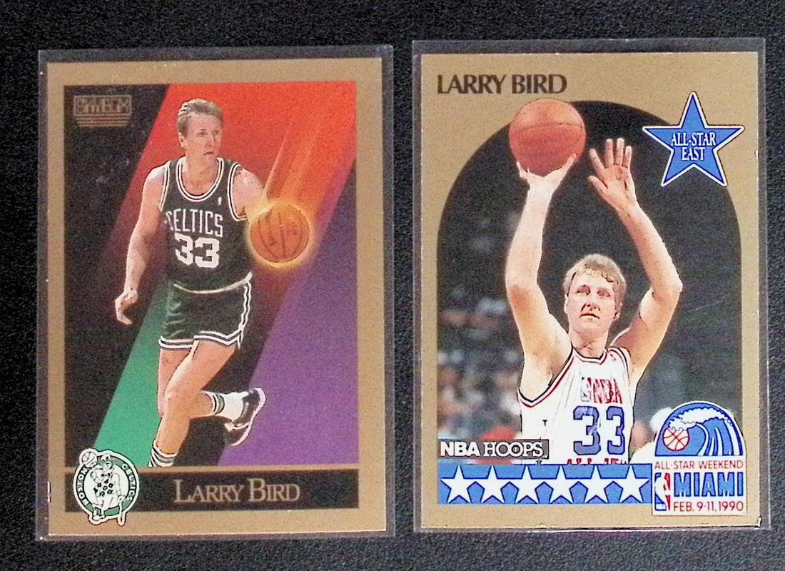 2 Larry Bird Vintage 1991 SkyBox & NBA Hoops Basketball Cards Boston Celtics Hall of Fame: SkyBox, Basketball NBA Trading & Sports Cards, Sports Cards for Sale Near Me, Chrome, Refractor, SP, SSP, Valuable Auction Memorabilia Lots Sold On Line, NBA Championship & Hall of Fame Player Cards