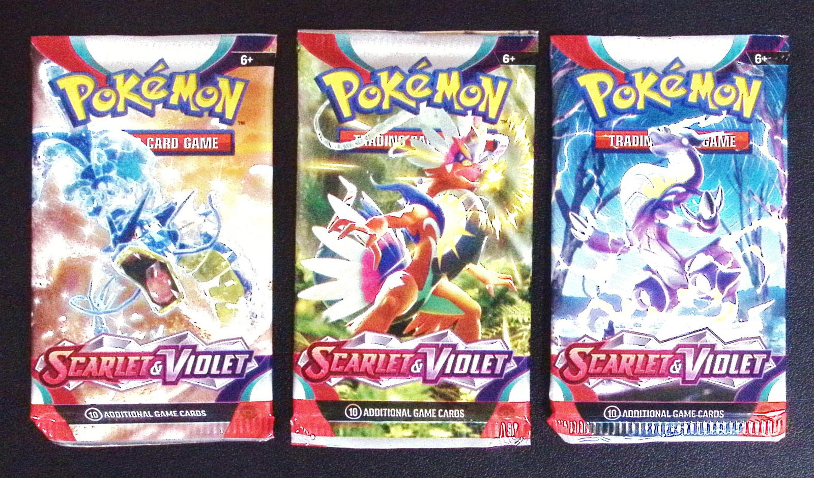 3 COUNT: 2023 Pokemon Scarlet & Violet 10 Card TCG Booster Pack, Charizard, Pikachu, Holo (1 of 1)