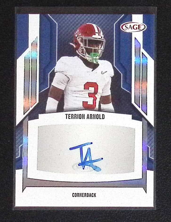 Terrion Arnold Autograph Holo 2024 Sage #A-TA (1 of 2)