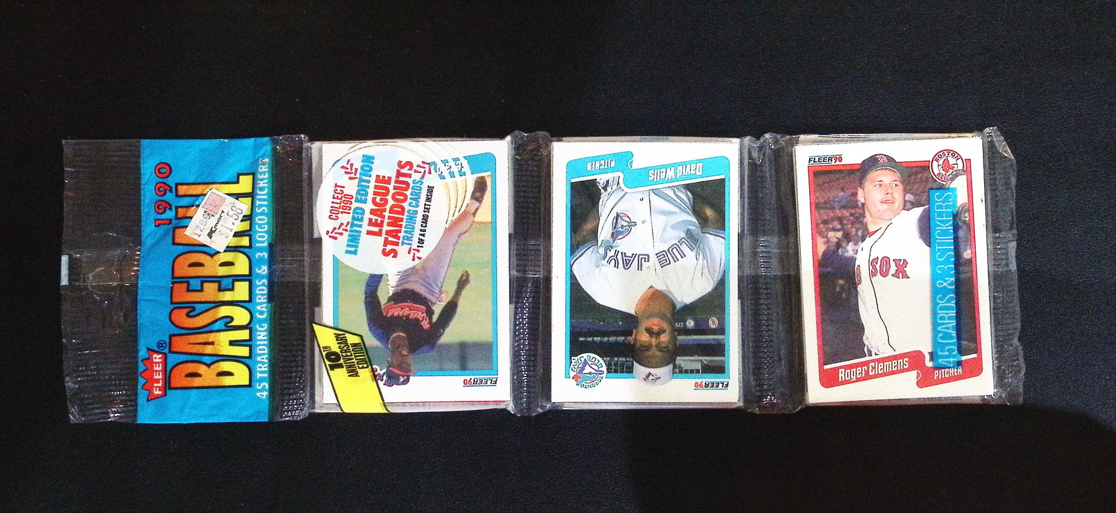 1990 Fleer Baseball Series 1 RACK PACK Vintage Sports Cards MLB Trading Cards Rookie Cards (1 of 2)