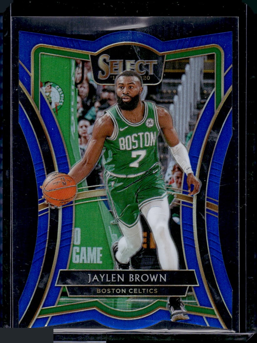 Jaylen Brown Blue Prizm Die Cut /249 2019-20 Panini Select #180 Boston Celtics (1 of 2)