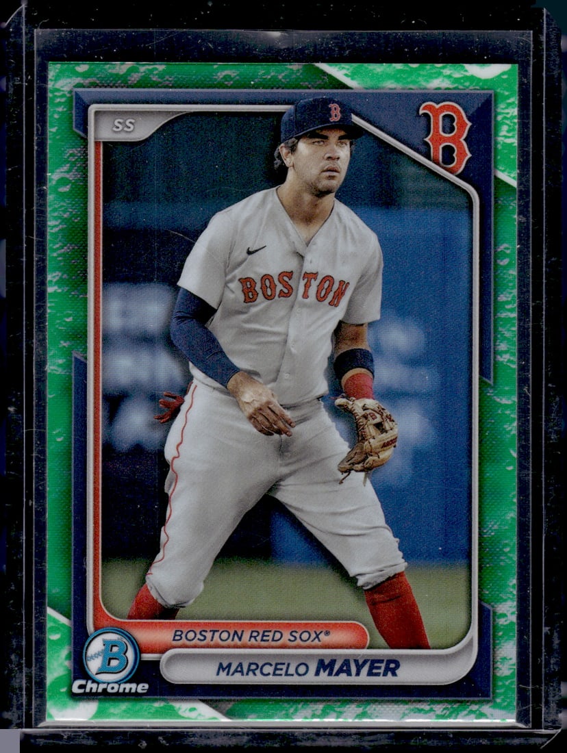 Marcelo Mayer Lunar Glow Refractor 2024 Bowman Chrome #BCP-44 Boston Red Sox (1 of 2)