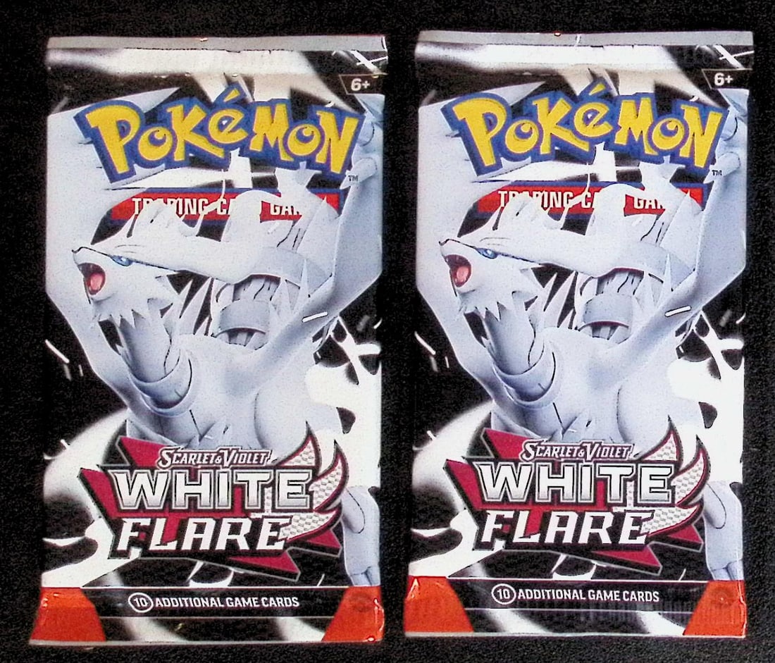 2 COUNT: 2025 Pokemon Scarlet & Violet White Flare 10 Card Booster Pack Charizard (1 of 1)