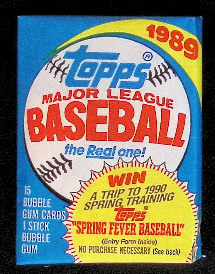 1989 Topps Series 1 Vintage Baseball Cards Retail Box Wax Pack Sports Cards (1 of 1)