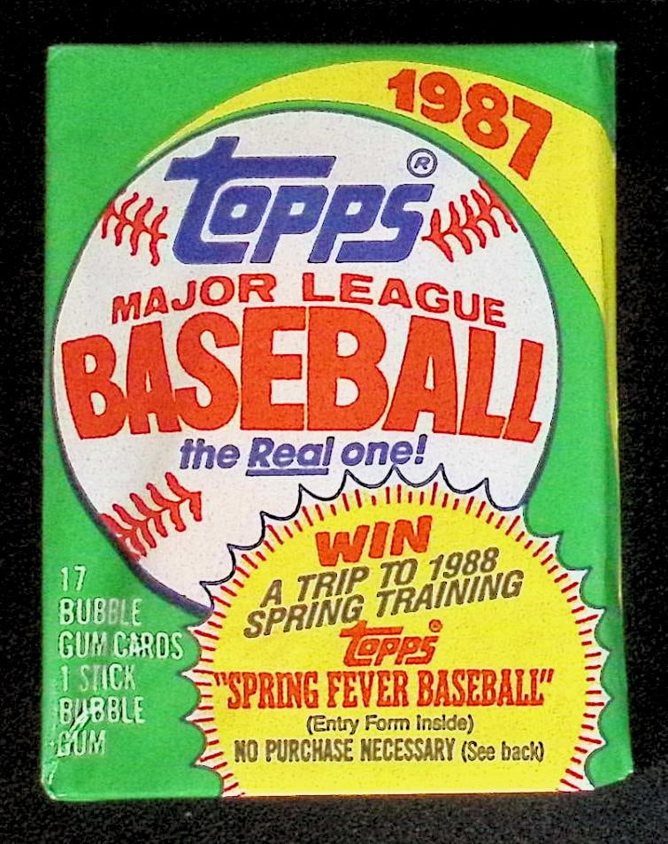 1987 Topps Series 1 Vintage Baseball Cards Retail Box Wax Pack Sports Card (1 of 1)