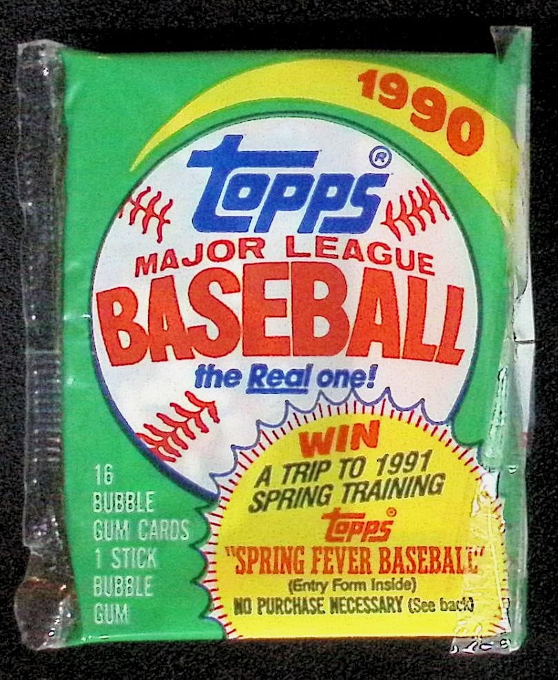 1990 Topps Series 1 Vintage Baseball Cards Retail Box Wax Pack Sports Cards (1 of 1)