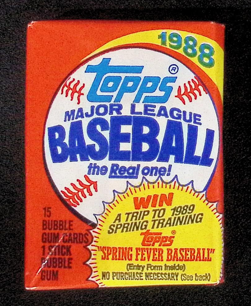 1988 Topps Series 1 Vintage Baseball Card Retail Box Wax Pack Sports Cards (1 of 1)