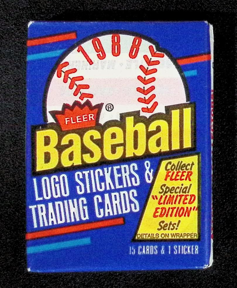 1988 Fleer Baseball Cards Retail Box Pack Sports Cards MLB Trading Cards Rookie Cards (1 of 1)