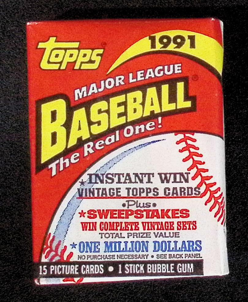 1991 Topps Vintage Baseball Cards Retail Box Wax Pack Sports Cards Rookie Cards (1 of 1)