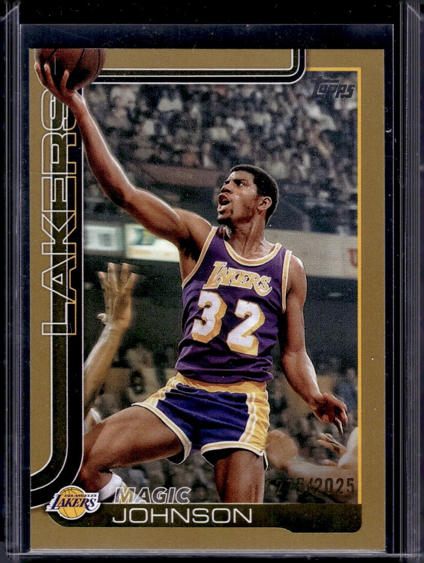 Magic Johnson Gold /2025 2025-26 Topps #255 Los Angeles Lakers (1 of 2)