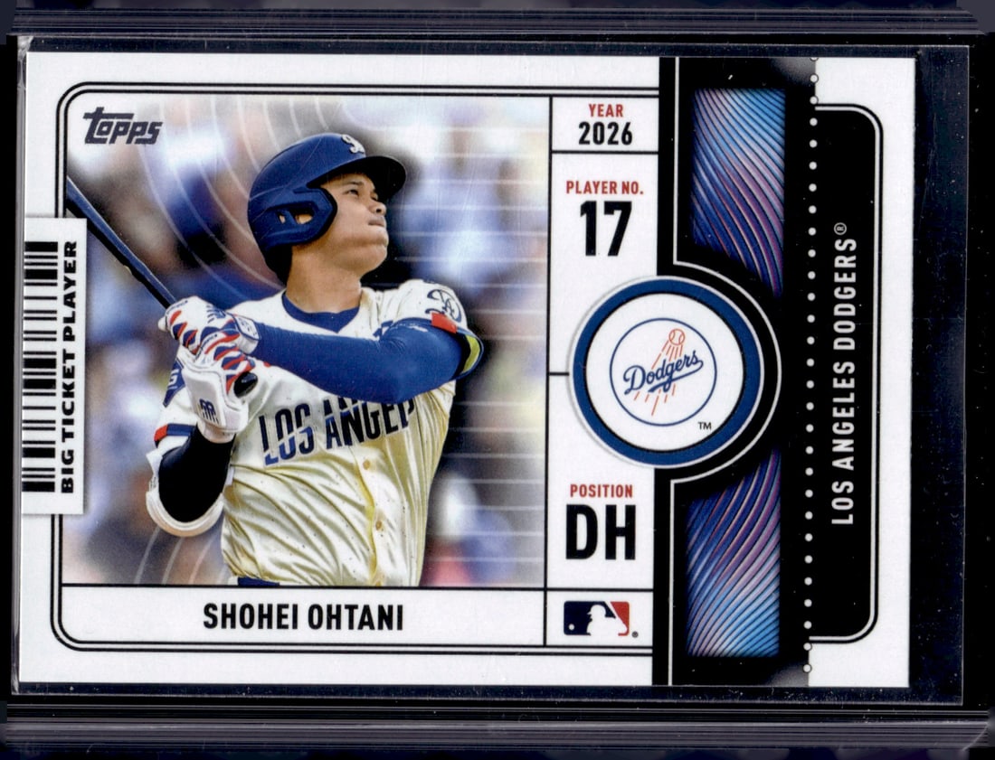 Shohei Ohtani Big Ticket Player 2026 Topps #BTP-3 Los Angeles Dodgers: Topps Baseball MLB Trading & Sports Cards, Sports Cards for Sale Near Me, World Series & Hall of Fame Players Memorabilia, Refractors, X-Fractors, Numbered, SP, SSP, Valuable Auction Memorabilia Lots 