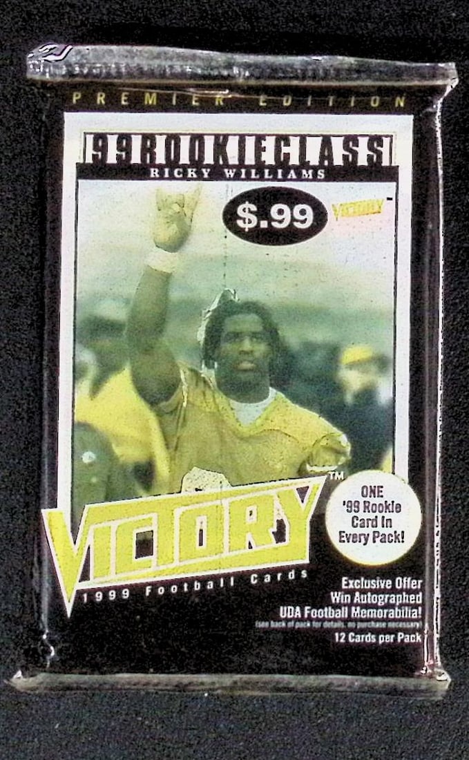 1999 Upper Deck Victory Premier Edition Vintage Football Card Retail Box Pack, NFL Trading Cards: Upper Deck Football NFL Trading & Sports Cards, Brett Favre Rookie Card, John Elway, Bo Jackson, Jerry Rice, Dan Marino, Deion Sanders, Old Sports Cards for Sale Near Me, Vintage Valuable Auction Comm